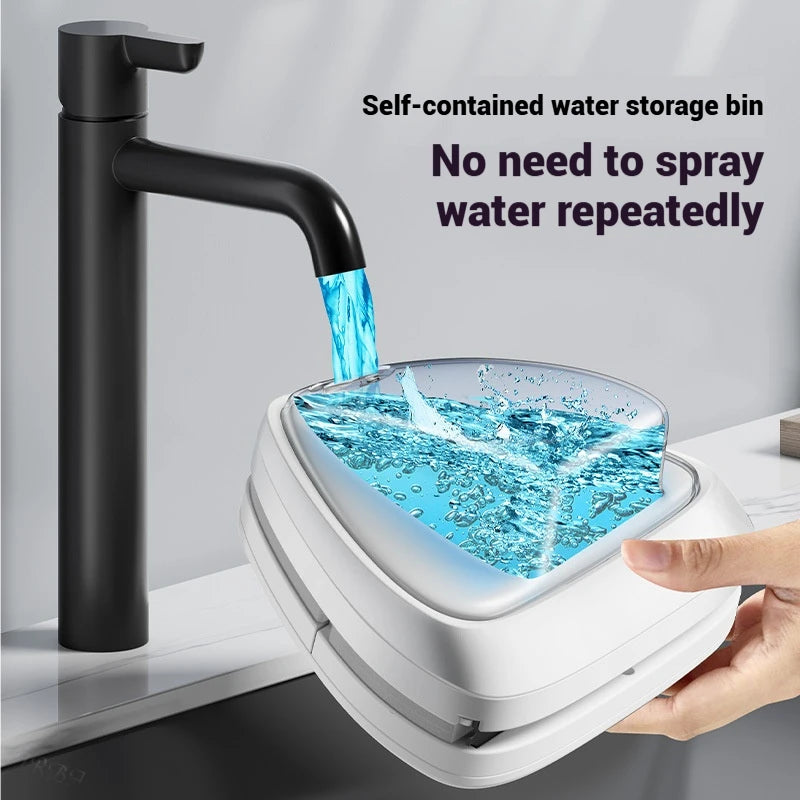 1pc Double-sided Water Storage Glass Wipers Housekeeping Double-layer Glass Wipers Household High-rise Magnetic Glass Wipers Peaceful Pleasures Health and Wellness
