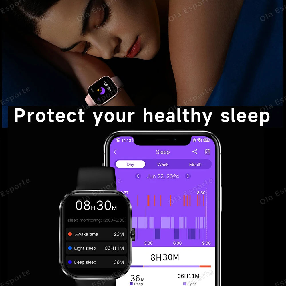 Smart Watch Bluetooth Call AI Voice Heart Rate IP67 – Men & Women