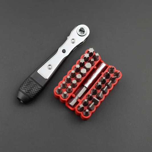 Gear Ratchet Screwdriver Narrow Space Gap Disassembly Tool L-shaped Right-angle Curved Cross-head Peaceful Pleasures Health and Wellness