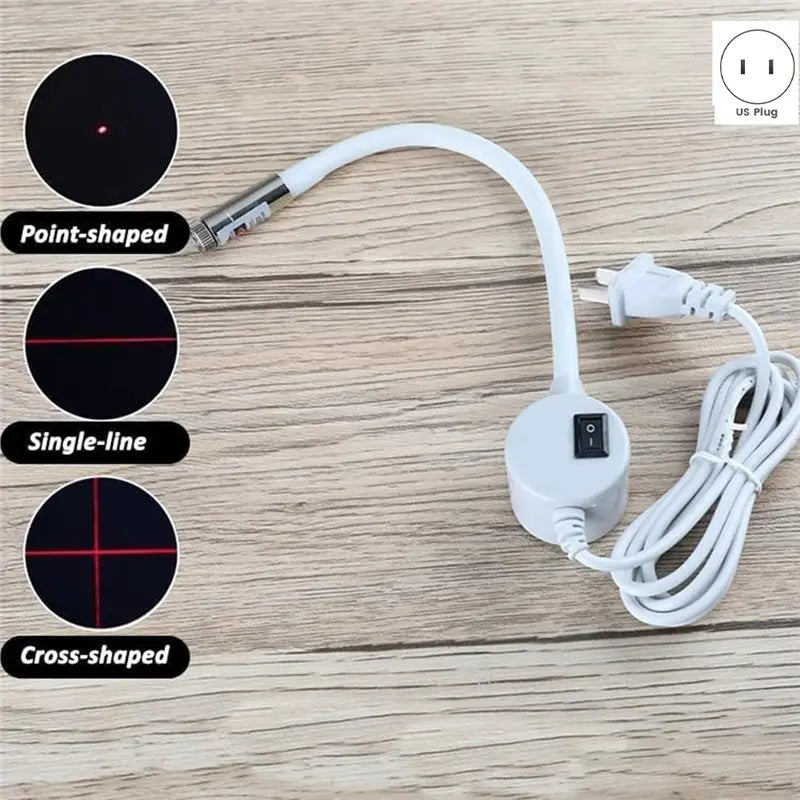 A36T-Magnetic Quilting Light For Sewing Machines With Red Guide Line, Precision Stitching And Rotating Base US Plug Peaceful Pleasures Health and Wellness