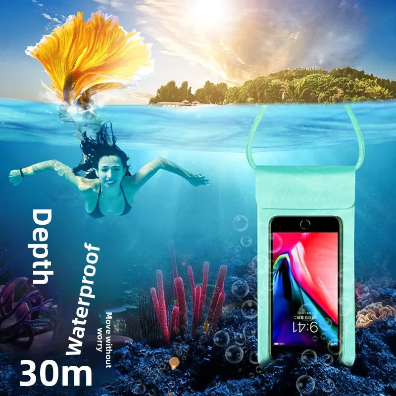 IPX8 waterproof mobile phone bag waterproof phone pouch for swimming phone armbands and pouches diving phone case under water Peaceful Pleasures Health and Wellness