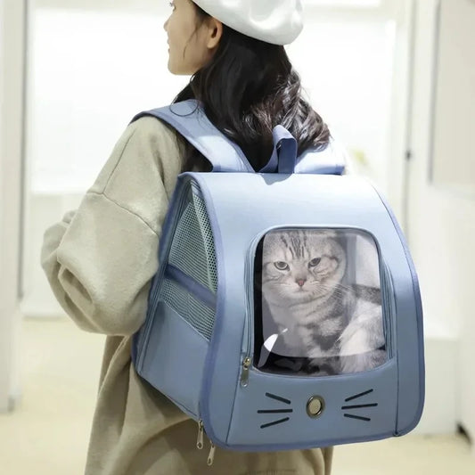 Portable Outdoor Breathable Cat Carrier Backpack Shoulders Bag for Cats and Small Dogs Transport Peaceful Pleasures Health and Wellness