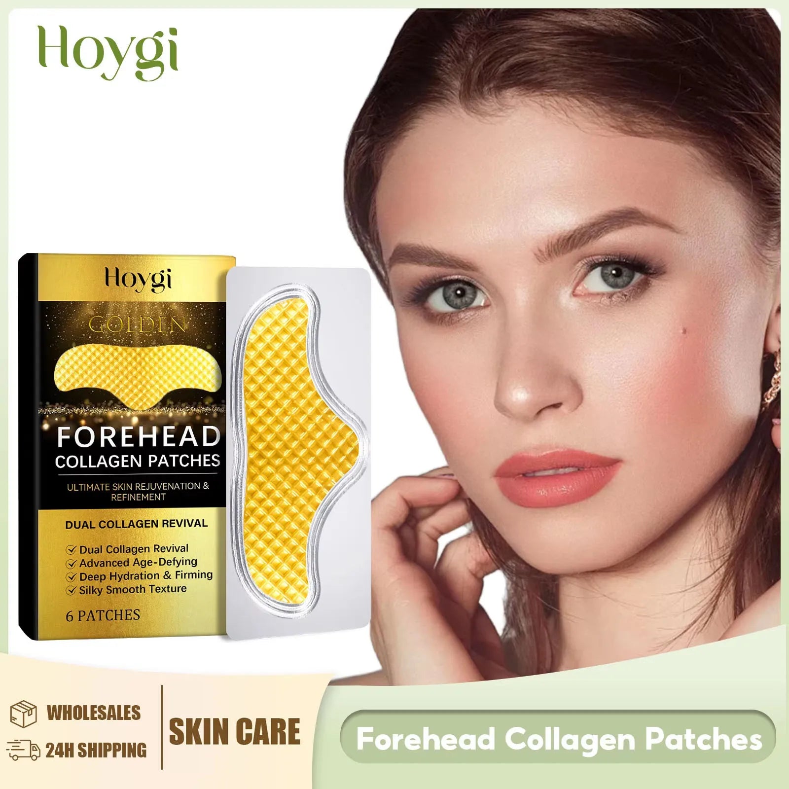 Collagen Forehead Wrinkle Patches Firming Lifting Anti-Wrinkle Fade and Smooth Fine Lines Reduce Dryness Tightening Skin Care Peaceful Pleasures Health and Wellness