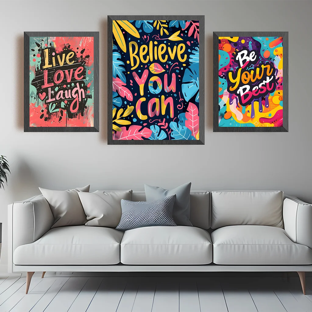 Nordic Motivational Quote Canvas Wall Art | Colorful Print Canvas Wall Print Peaceful Pleasures Health and Wellness