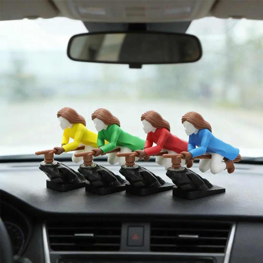Witch Wizard Broomstick Moving Dashboard Ornament | Car Decor