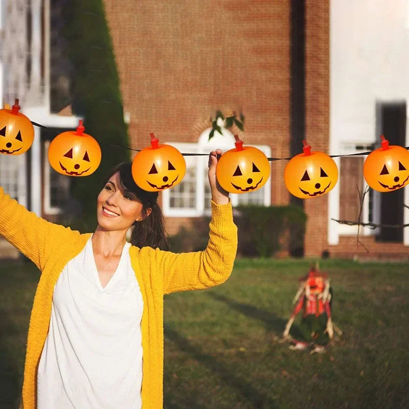 Halloween Pumpkin LED Glow Balloons | Party Decoration 5–75pcs