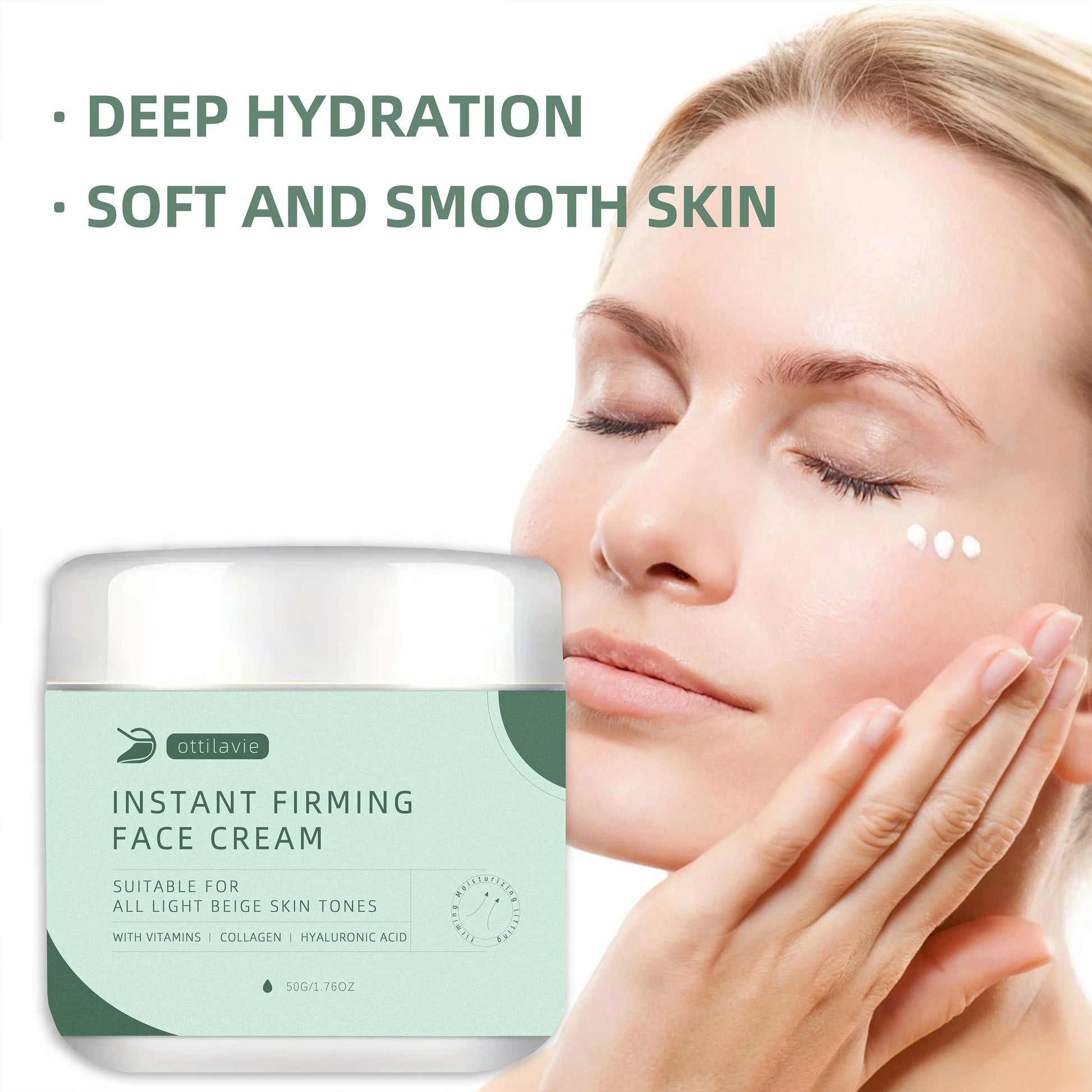Instant Firming Face Cream – Deeply hydrates, tightens & boosts elasticity in 3 mins. Lightweight, non-greasy for all skin types Peaceful Pleasures Health and Wellness