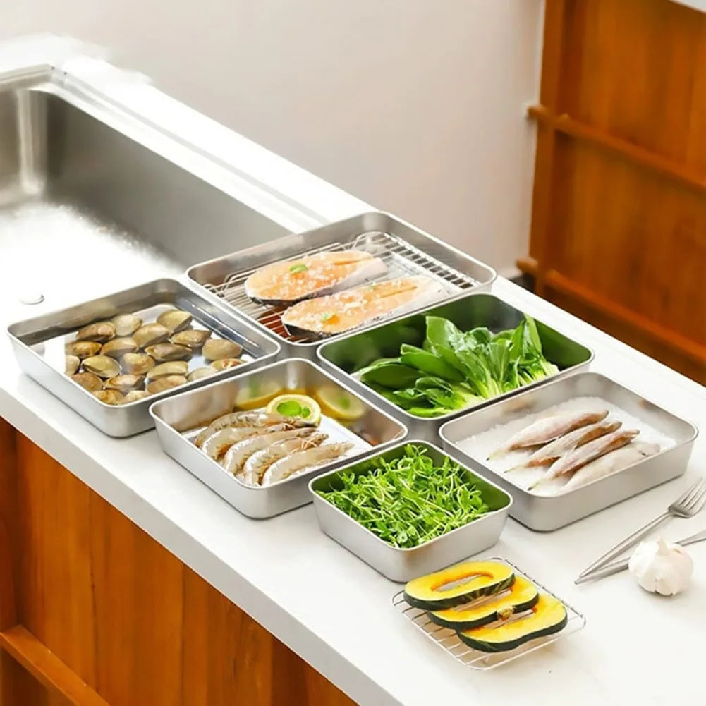 Stainless Steel Leak-Proof Bento Lunch Box with Lid | 3 Sizes