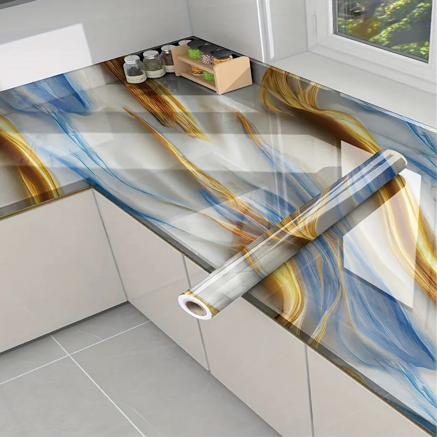 Patterned wallpaper gilt marble home decoration building materials background wall Gilt marble wallpaper Peaceful Pleasures Health and Wellness 055 40X500cm