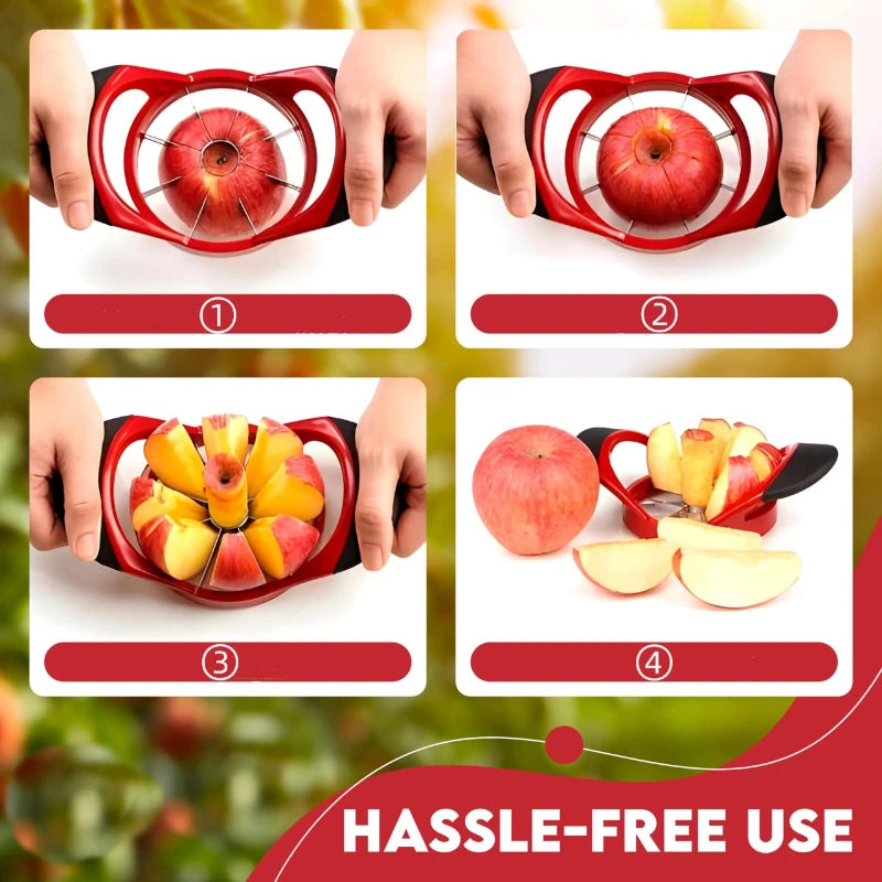 Stainless Steel Fast Apple Potato Onion & Vegetable Cutter Home Kitchen Tool for Core Removal Plastic Slicer Good kitchen helper Peaceful Pleasures Health and Wellness
