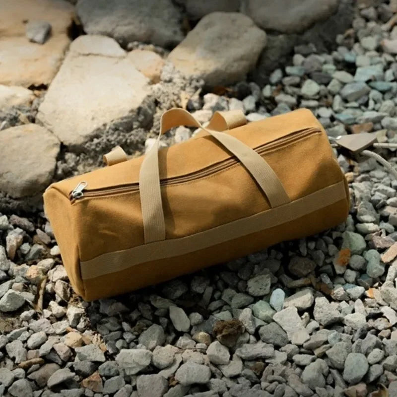 Cylinder Tent Stake Storage Bag – Large Capacity Camping Organizer
