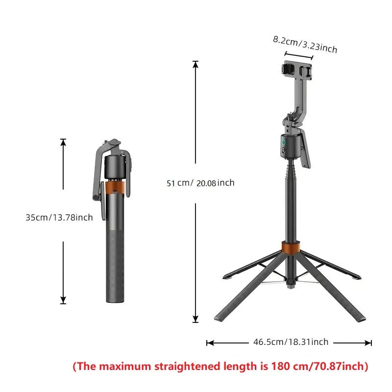 360° Auto Face Tracking Selfie Stick Tripod + Bluetooth Remote Peaceful Pleasures Health and Wellness
