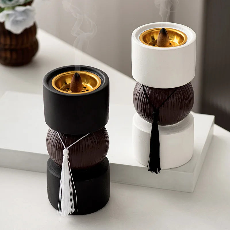 Arabic Resin Incense Burner with Tassel | Boho Home Decor Incense Burner Peaceful Pleasures Health and Wellness