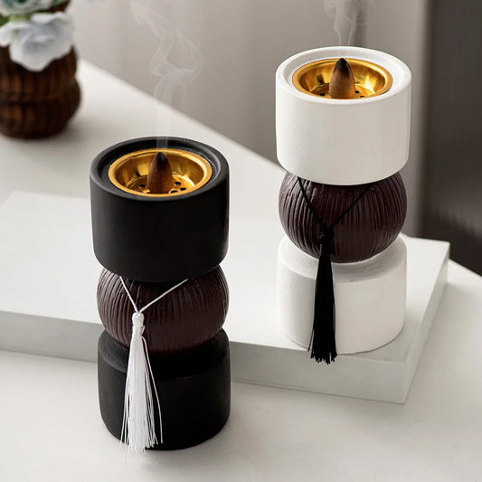 Arabic Resin Incense Burner with Tassel | Boho Home Decor Incense Burner Peaceful Pleasures Health and Wellness