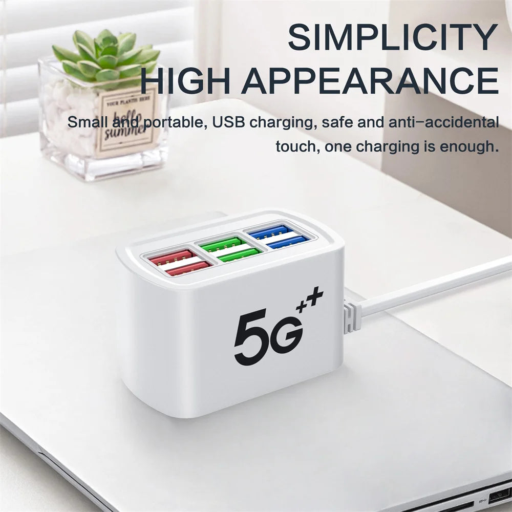 6-Port USB Desktop Charging Station Power Strip – 1M Cord