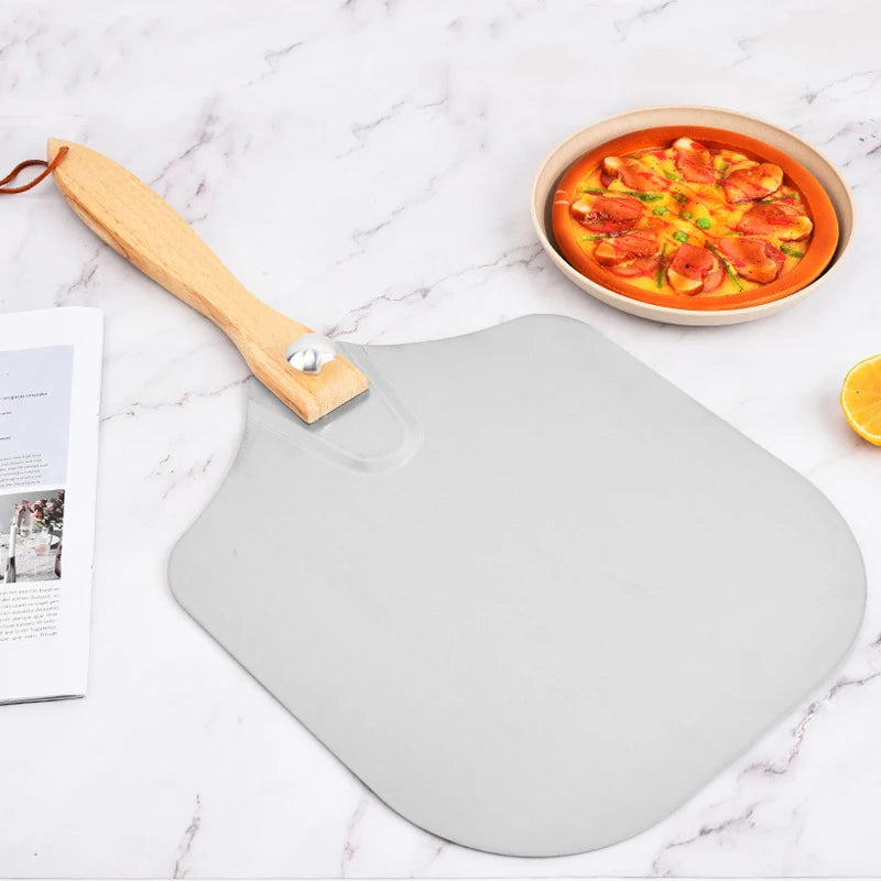Big Pizza Perforated Shovel Paddle Short Handle for Oven Turning Peel Kitchen Tools Nonstick Pizza Baking Peaceful Pleasures Health and Wellness