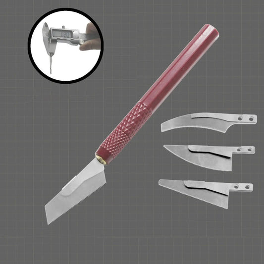 Model Craft Hand Saw Tool Kit with 4 Cutters Precision Hobby Saw for Handcrafted Woodworking Mini Hacksaw for DIY Modeling Peaceful Pleasures Health and Wellness Default Title