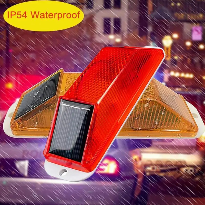 New Warning LED Lamp Solar Strobe Lamp Solar Warning Lamp Chip Control Bridge Night Driving Safety Light Traffic Caution Light Peaceful Pleasures Health and Wellness