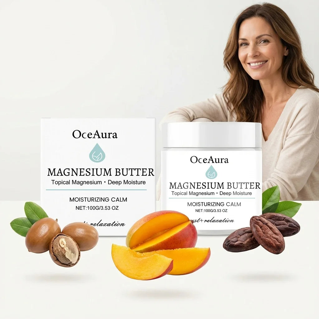 OceAura Shea Butter Magnesium Body Butter | Deep Hydration Cream