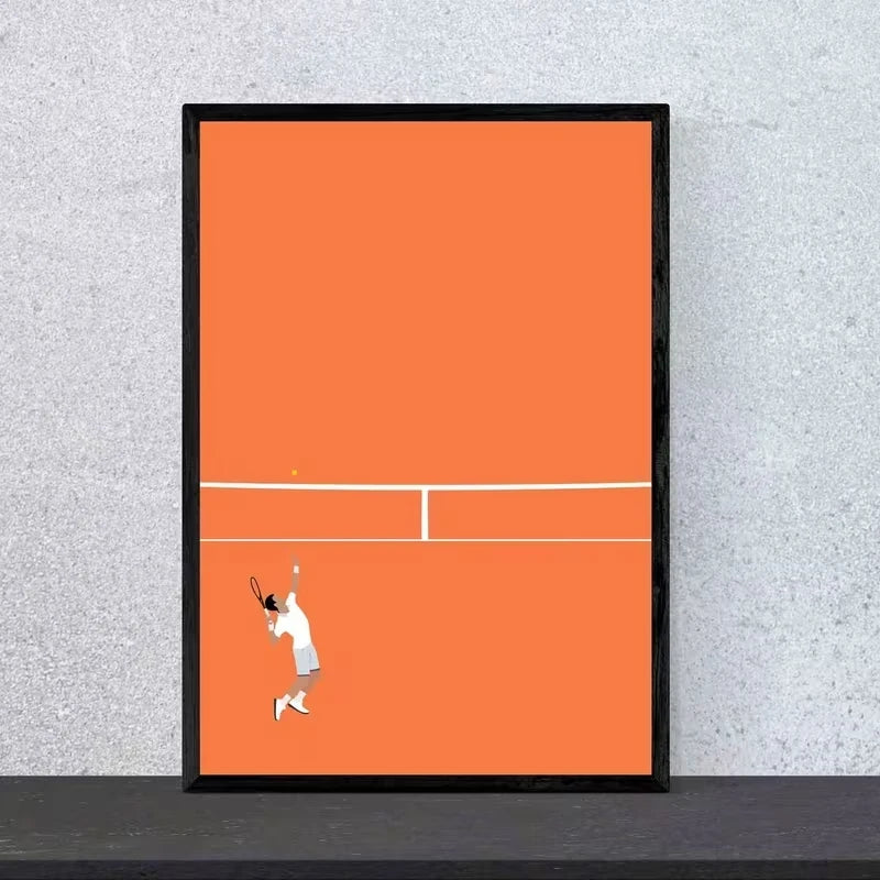 Modern Tennis Player Hobby, Pop Wall Art Print Canvas Painting Poster Picture For Living Room,Bedroom Home Decor Peaceful Pleasures Health and Wellness