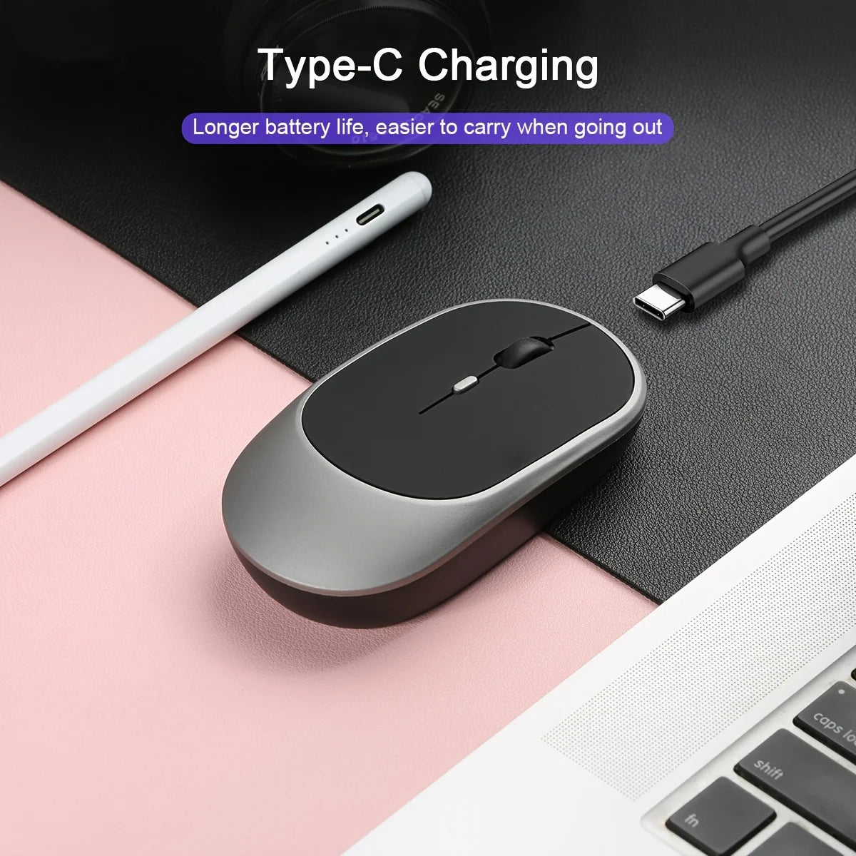 Bluetooth-compatible Wireless Mouse Rechargeable Mouse Gamer Dual Modes 2.4G USB Mice For Laptop iPad Tablet PC Macbook Mause Peaceful Pleasures Health and Wellness