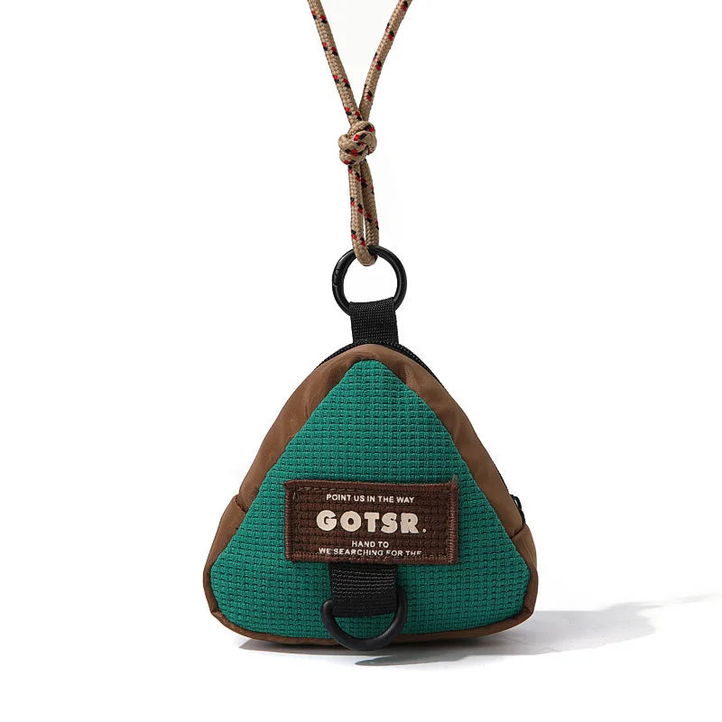 Triangular Mini Shoulder Bag – Trendy Coin Purse & Key Bag Mini Shoulder Bag Peaceful Pleasures Health and Wellness green