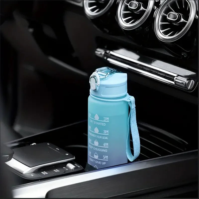 700ml Inspirational Outdoor Sports Water Cup With Time Scale And Drop-Resistant Lid - Portable And Fashionable Peaceful Pleasures Health and Wellness