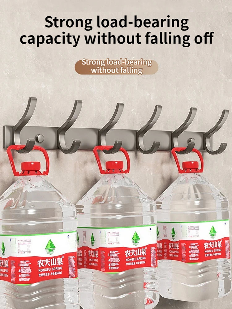 No-Drill 6-Hook Wall Hanger | Coat & Clothes Organizer
