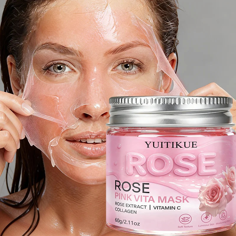 YUITIKUE Rose Pink Vita Peel Mask – Hydrate, Brighten & Firm Peel Off Face Mask Peaceful Pleasures Health and Wellness