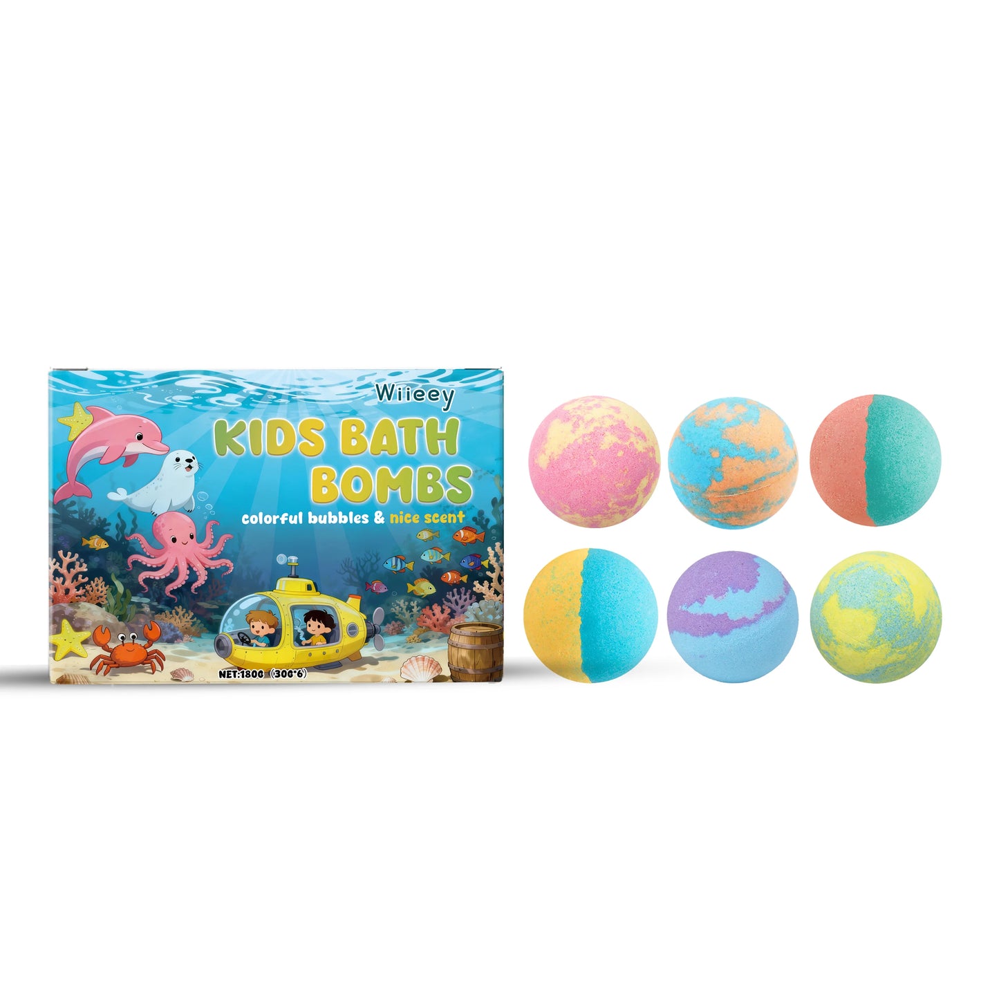 Bath Bombs Set with Surprise Toys – 12 Natural Fizzies for Kids