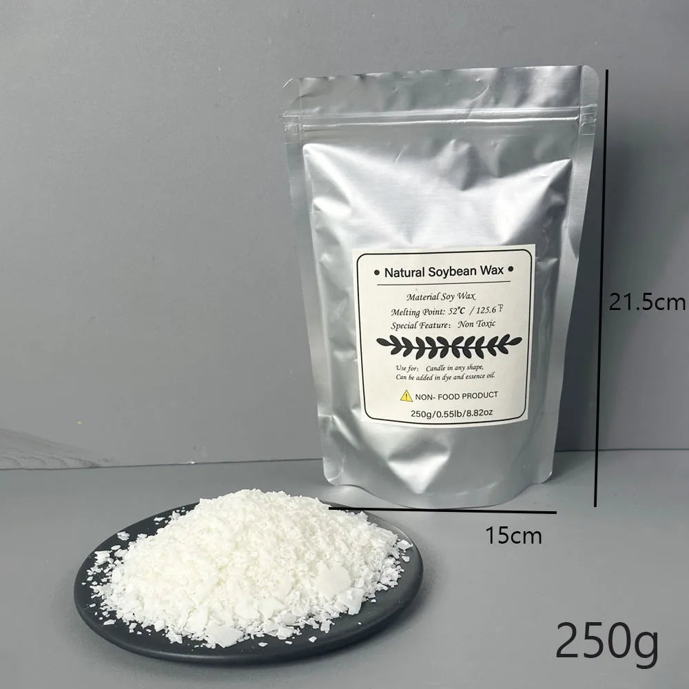 1kg Natural Soy Paraffin Wax, Premium DIY Candle Craft Material, Aromatherapy Pure Wax with Pigments for Handmade Candle Making Peaceful Pleasures Health and Wellness 125-250g