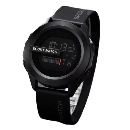 Men's Sports Watches Alarm Clock Multifunction Men LED Digital Watch Waterproof Fitness Sport Electronic Watch for Male Clock Peaceful Pleasures Health and Wellness black