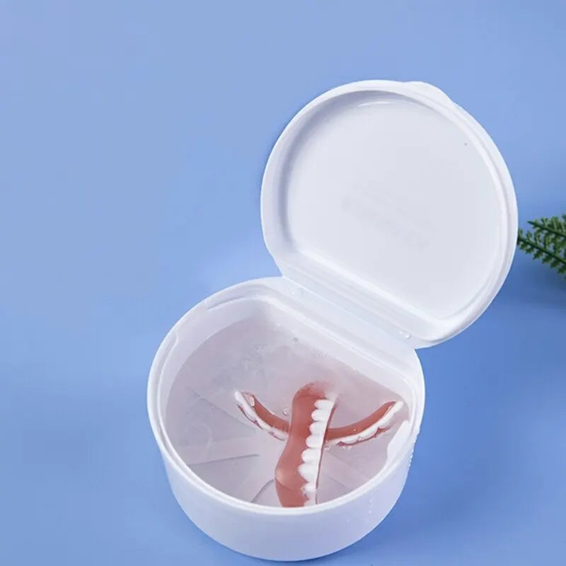 Dental Care Box Dental Holder Cleaning Box Orthodontic Appliance Denture Immersion Cleaning Box Belt Filter Cleaning 1pc Peaceful Pleasures Health and Wellness
