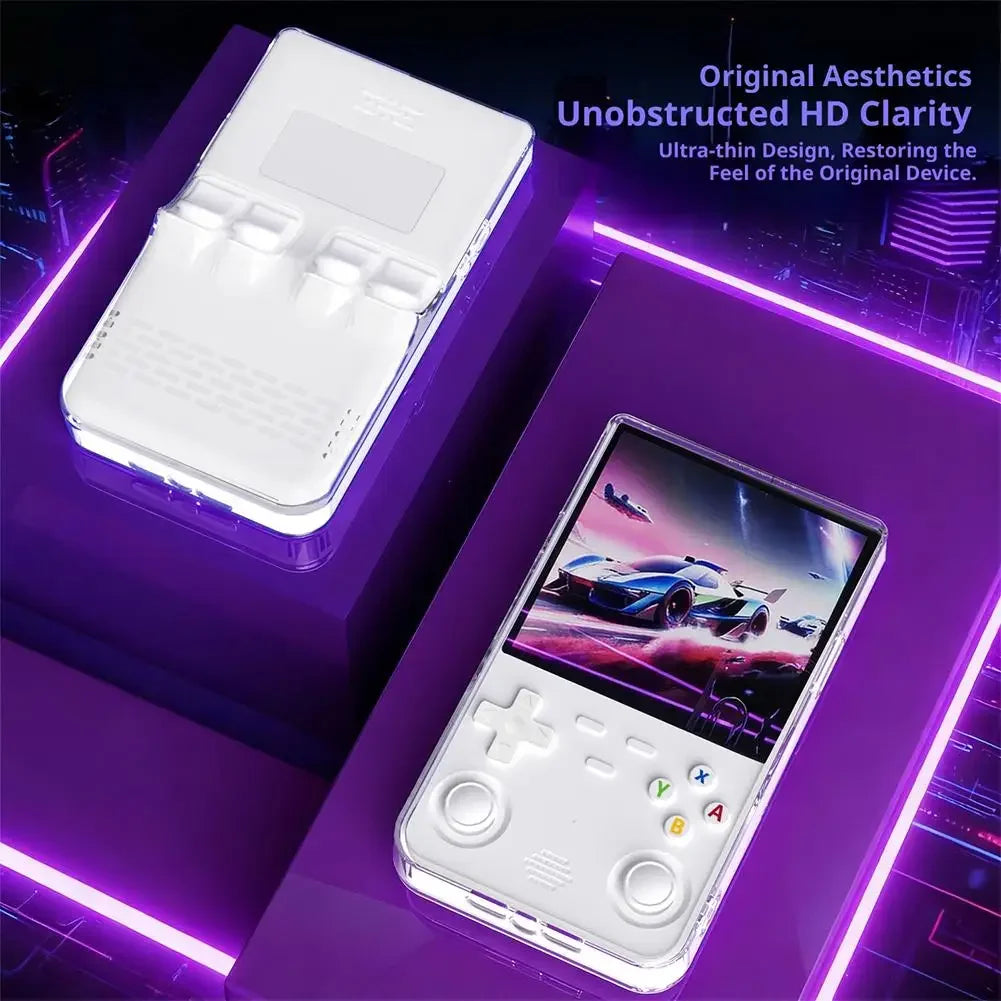 for R36 Ultra Game Console Transparent Protective Case Shockproof Anti-scratch Game Console Skin Cover Shell Game Protector Peaceful Pleasures Health and Wellness