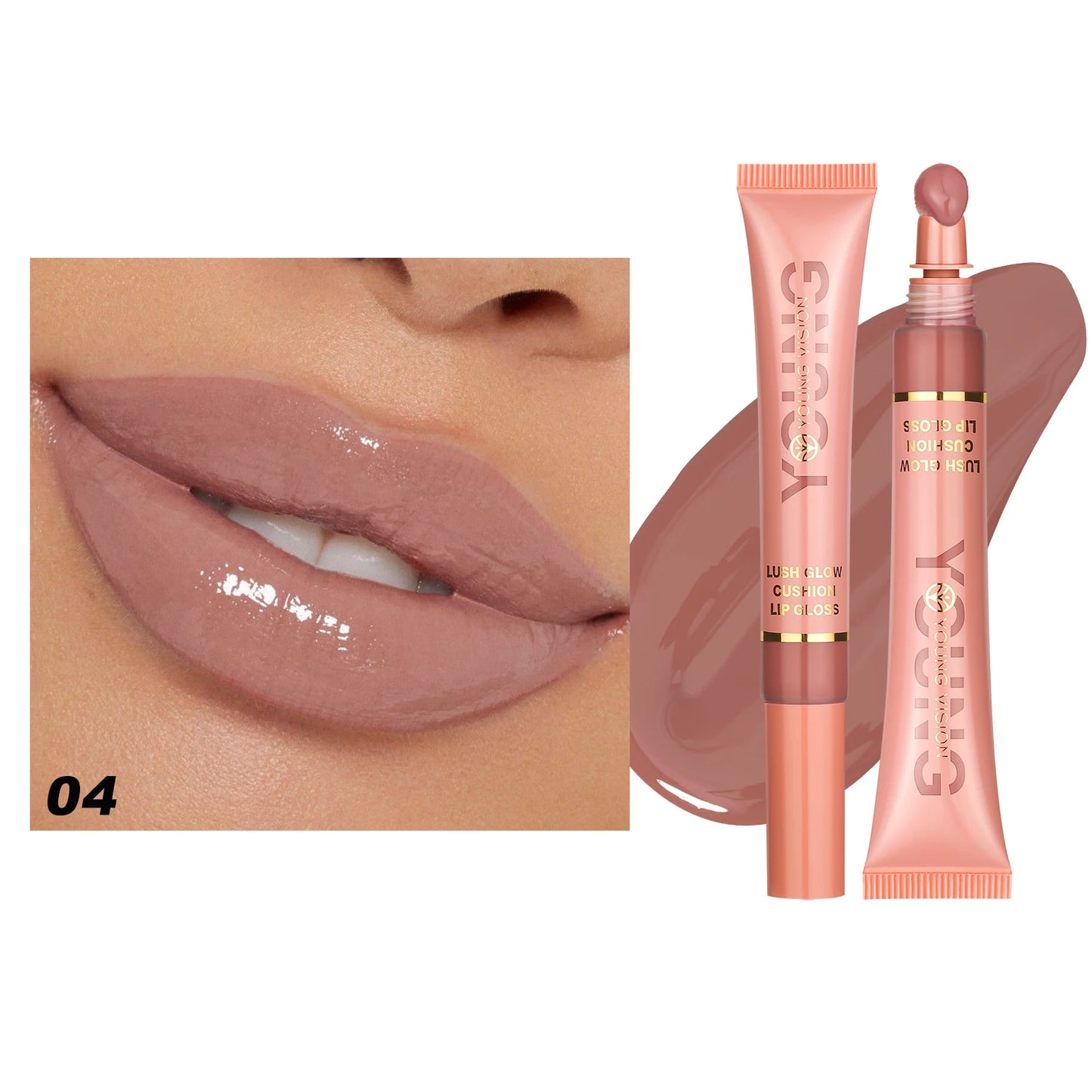 Lush Glow Cushion Lip Gloss – 6 Colors | Moisturizing Lip Glaze