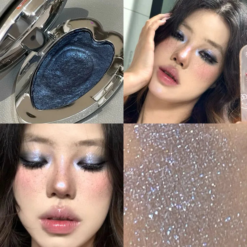 Pearlescent Metallic Glitter Eyeshadow | Shimmer Single Pan