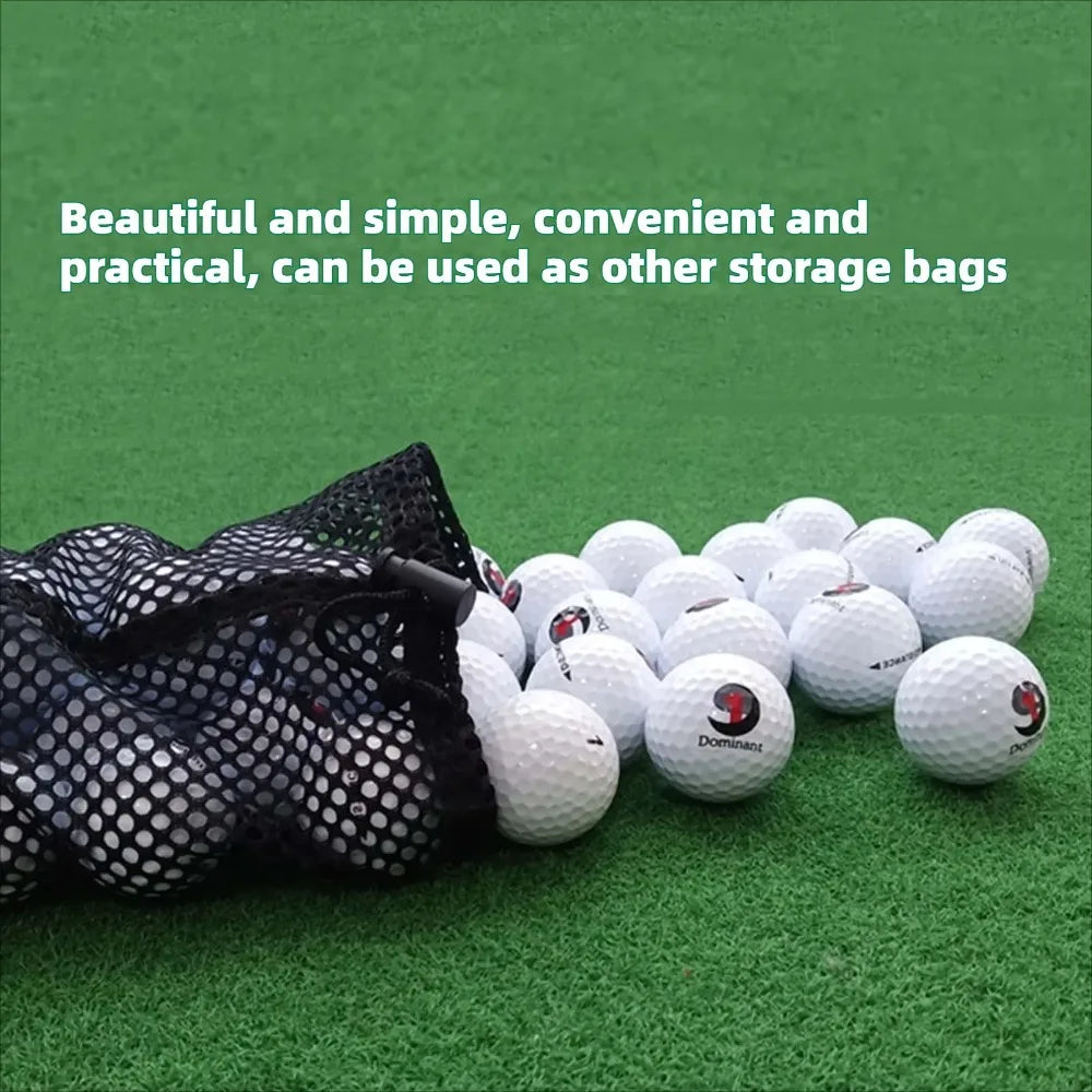 Nylon Mesh Golf Ball Drawstring Bag – 12/24/48 Ball Pouch