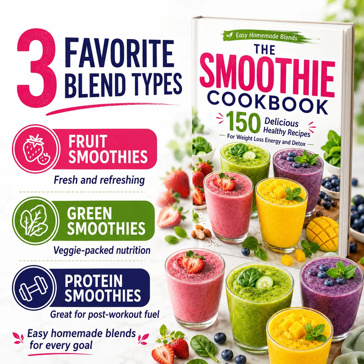 Smoothie Cookbook 150 Healthy Recipes Weight Management Detox Energy