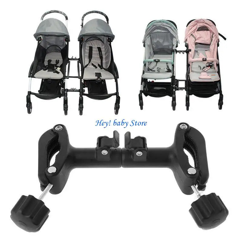 3-Piece Twin Stroller Connector Set | Baby Cart Linker Joints