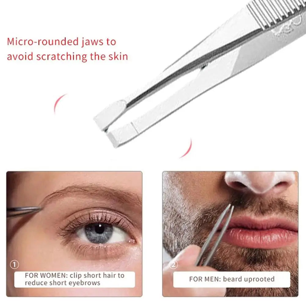 Stainless Steel Eyebrow Tweezers for Precise Hair Removal Peaceful Pleasures Health and Wellness