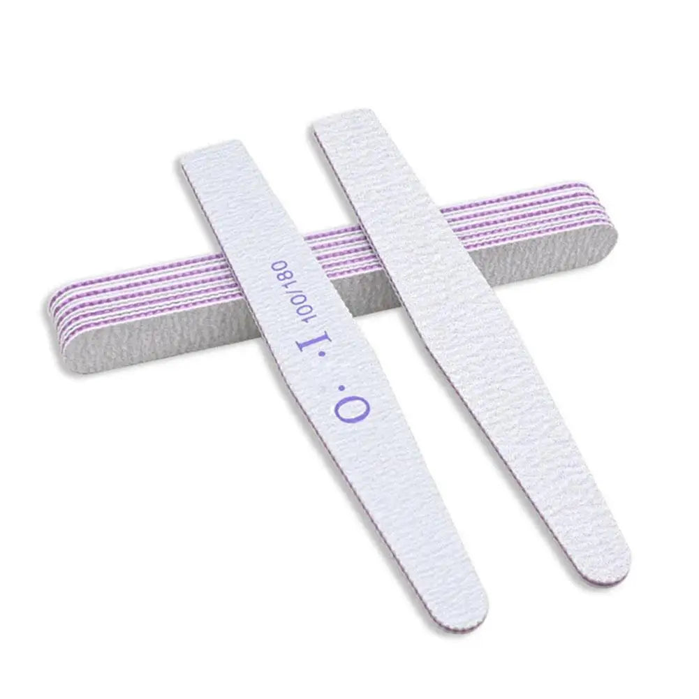 10PCS Nail Files 100/180, Professional Nail File and Buffers, Reusable Double-Sided Emery Board for Nail Manicure Kit for Women Peaceful Pleasures Health and Wellness D