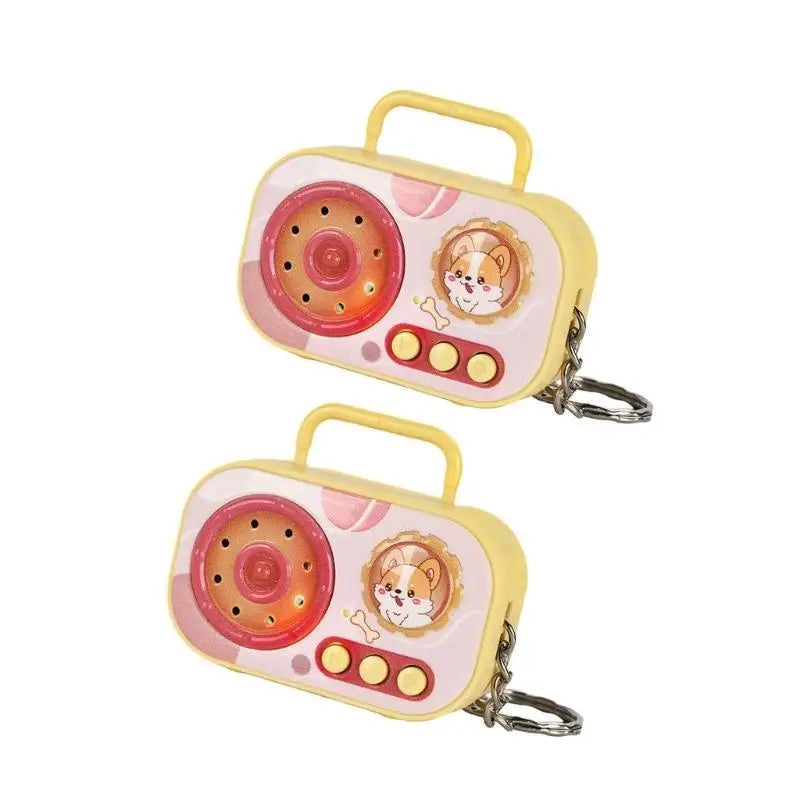 Mini Cassette Tape Keychain Retro Novelty Gift – 2pcs