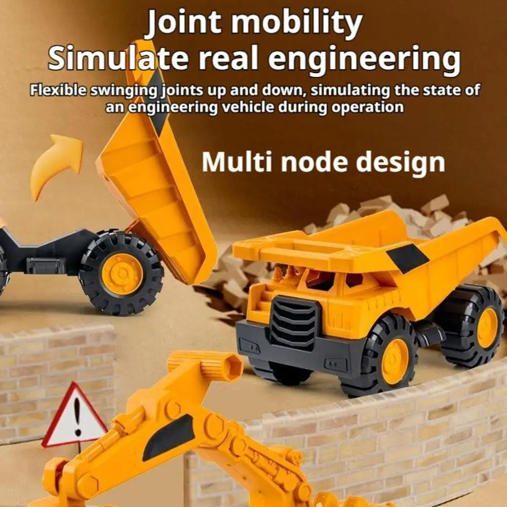 3-in-1 Excavator Dump Truck Toy for Kids – Inertia-Powered Construction Vehicle Peaceful Pleasures Health and Wellness