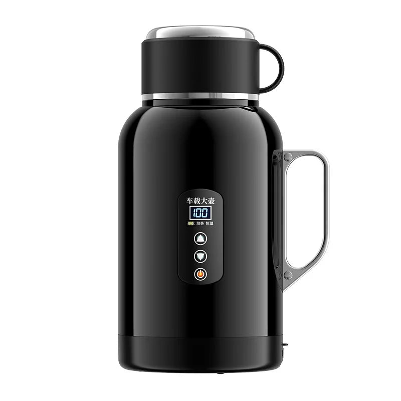 URGGU 12V/24V Car Electric Kettle 1500ml 304 Stainless Steel