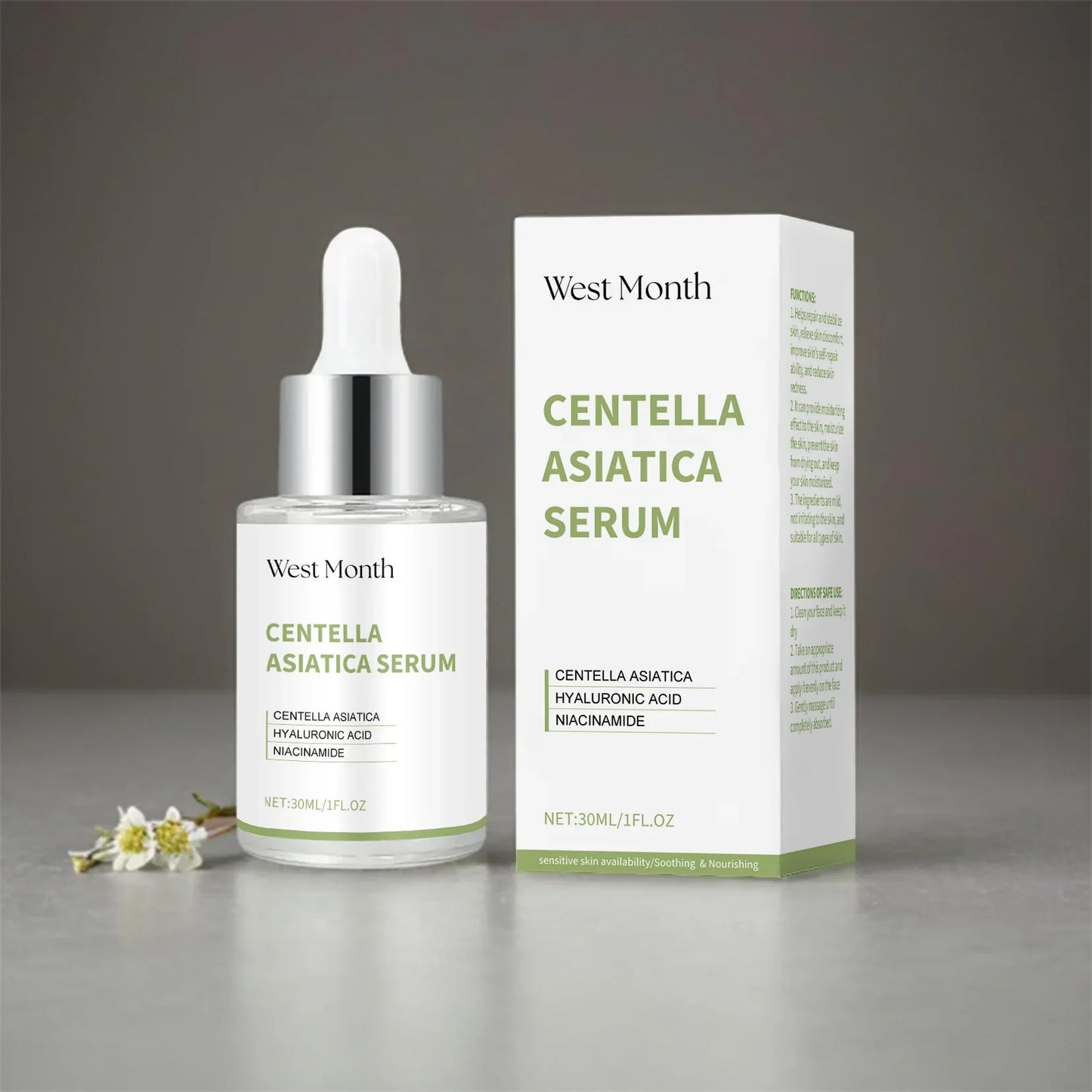 West Month Centella Asiatica Facial Serum | 30ml Hydrating Essence