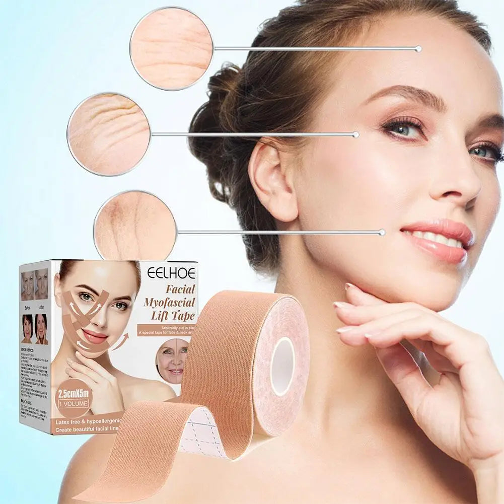 Facial Face Lift Tape – Breathable Firming Patches, 1-2 Rolls Peaceful Pleasures Health and Wellness