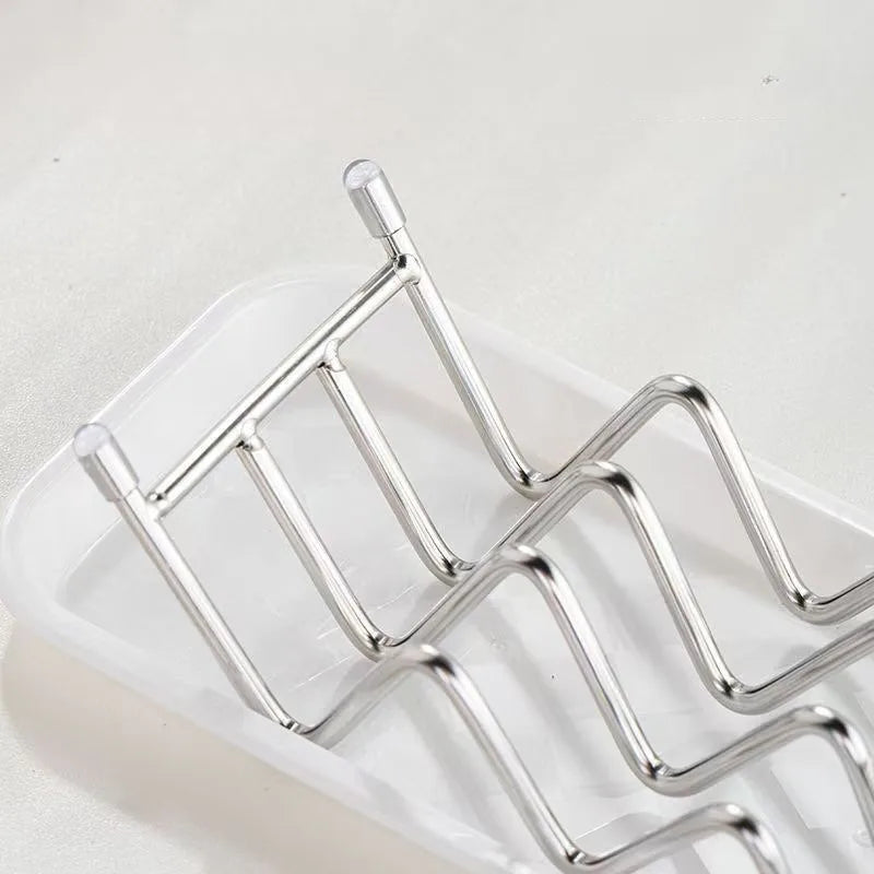 Stainless Steel Drainage Soap Dish | Anti-Slip Bar Soap Holder