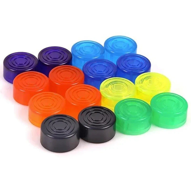 Guitar Pedal Footswitch Toppers – 12-Pack Multi-Color Stomp Caps