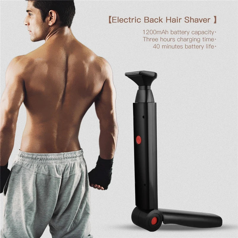 Cross-border New Arrival USB Charging Double-headed Electric Back Hair Removal Device with ABS Housing Washable Peaceful Pleasures Health and Wellness