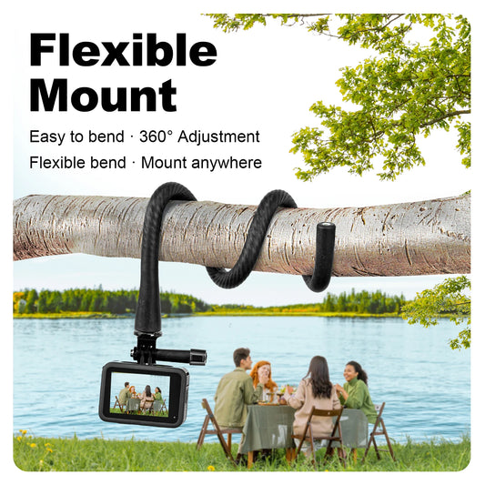 TELESIN Flexible Action Camera Mount For Gopro Insta360 DJI Action Mini Camera Octopus Tripod Phone Holder Clip Stand Mount Peaceful Pleasures Health and Wellness